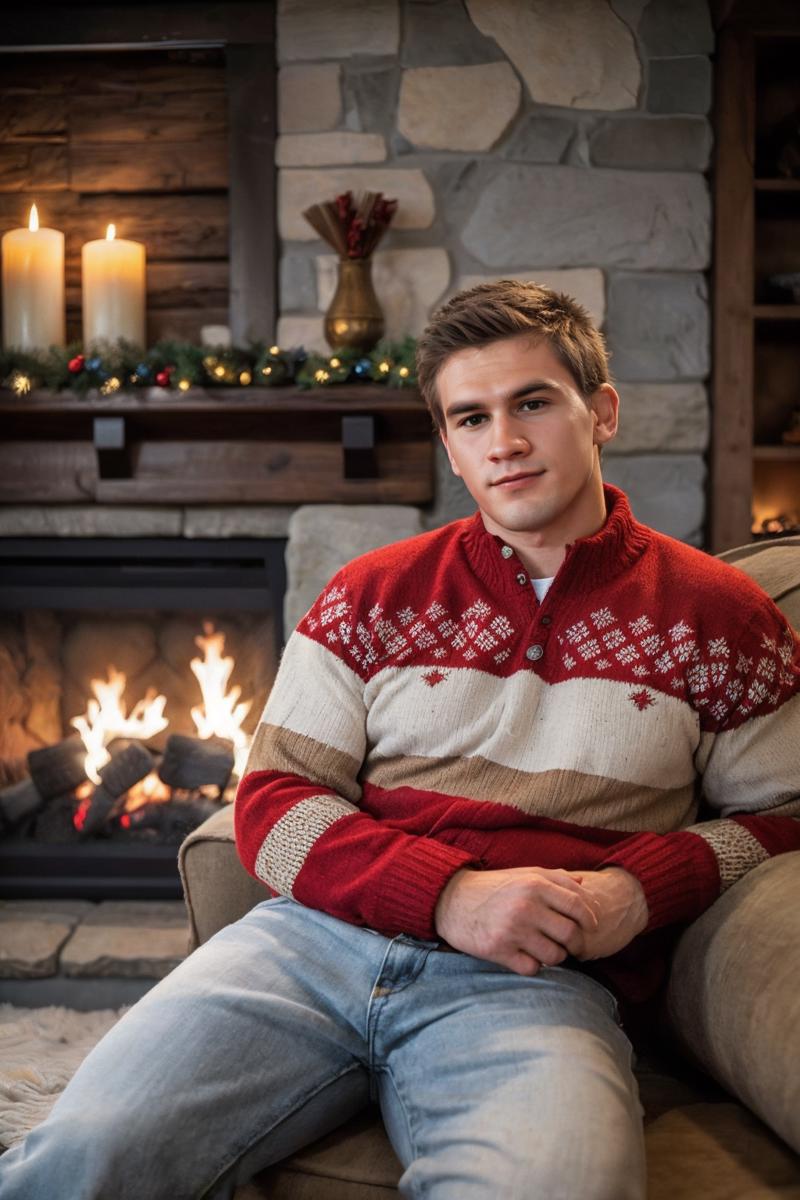 00018-3155164962-photo of (male) sc_jamie _lora_sc_jamie-v1_0.75_  sitting on a plush sofa wearing Christmas sweater and jeans, warm inviting atm.png